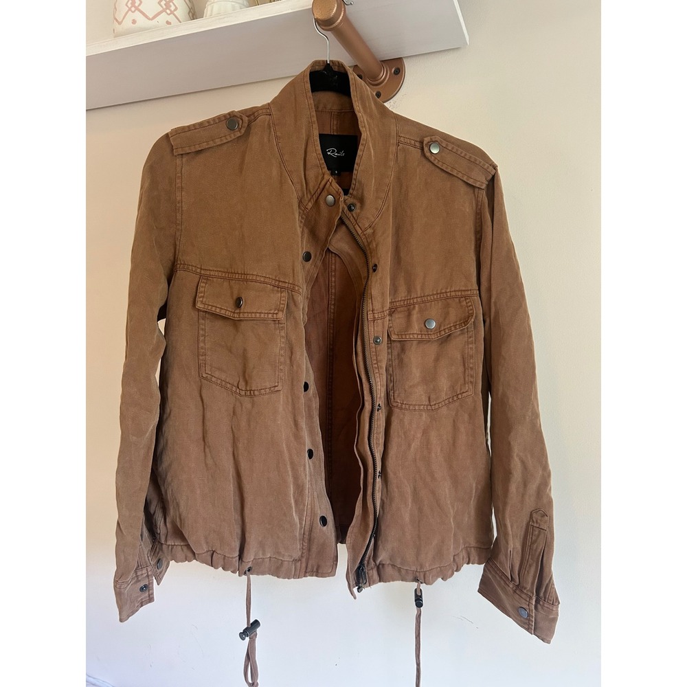 Rails Women's Jacket Brown Lightweight Utility Military Style Small‎